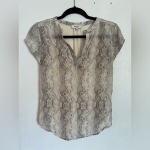 babaton | snake skin beige top